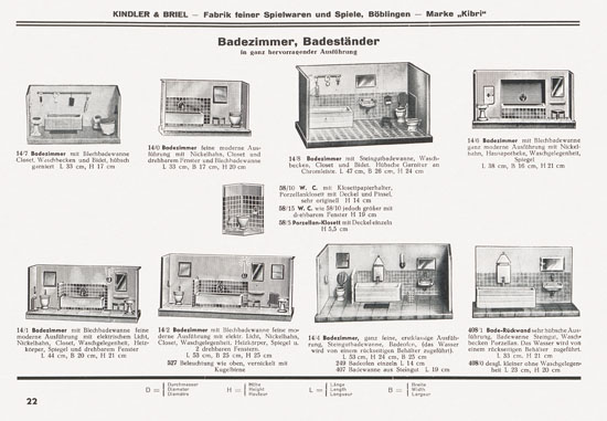 Kibri Spielwaren Katalog 1937