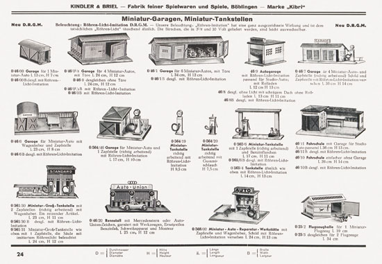 Kibri Spielwaren Katalog 1937