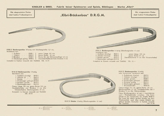 Kibri Spielwaren Katalog 1939