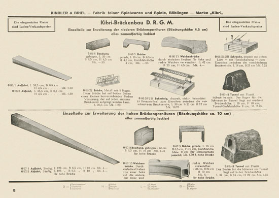 Kibri Spielwaren Katalog 1939