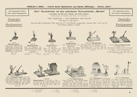 Kibri Spielwaren Katalog 1939