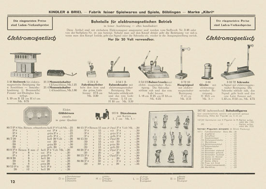 Kibri Spielwaren Katalog 1939