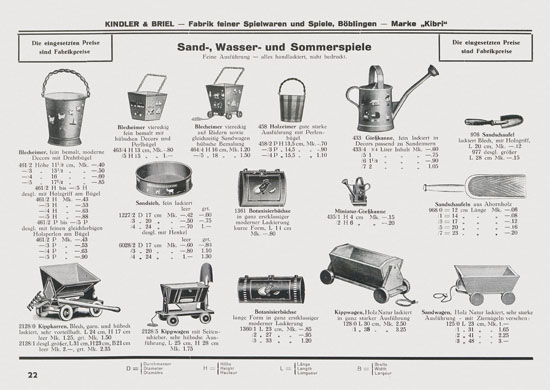 Kibri Spielwaren Katalog 1939