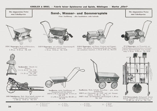 Kibri Spielwaren Katalog 1939