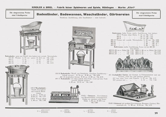 Kibri Spielwaren Katalog 1939