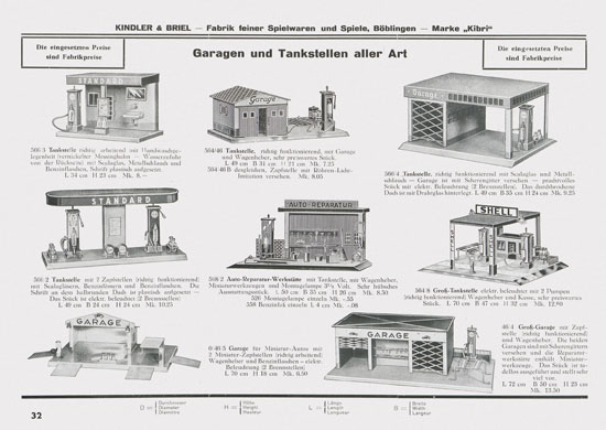 Kibri Spielwaren Katalog 1939