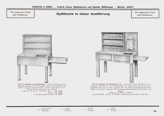 Kibri Spielwaren Katalog 1939