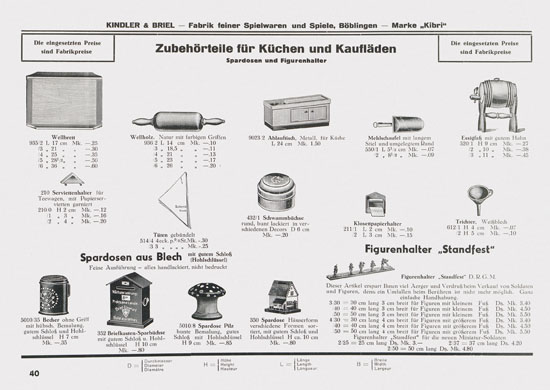 Kibri Spielwaren Katalog 1939