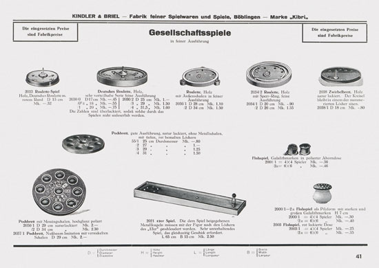 Kibri Spielwaren Katalog 1939