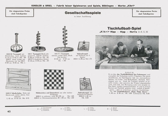 Kibri Spielwaren Katalog 1939