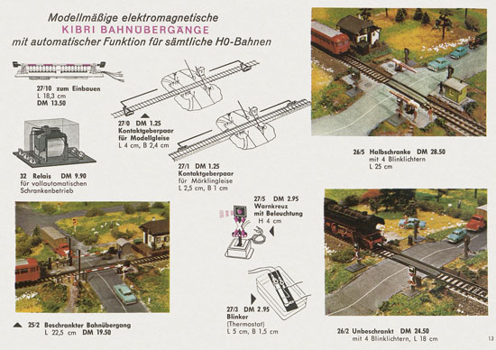 Kibri Katalog Modellbahn-Zubehör Spur H0 1963