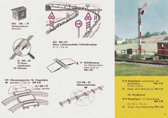 Kibri Katalog Modellbahn-Zubehör Spur H0 1963