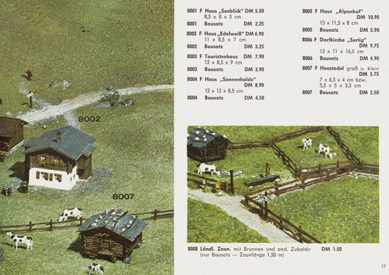 Kibri Katalog Modellbahn-Zubehör Spur H0 1963