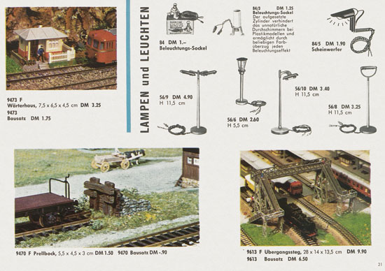 Kibri Katalog Modellbahn-Zubehör Spur H0 1963