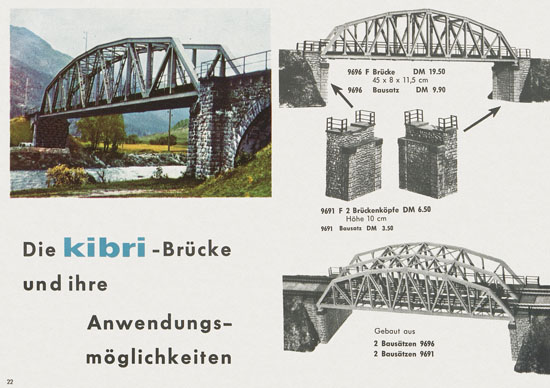 Kibri Katalog Modellbahn-Zubehör Spur H0 1963