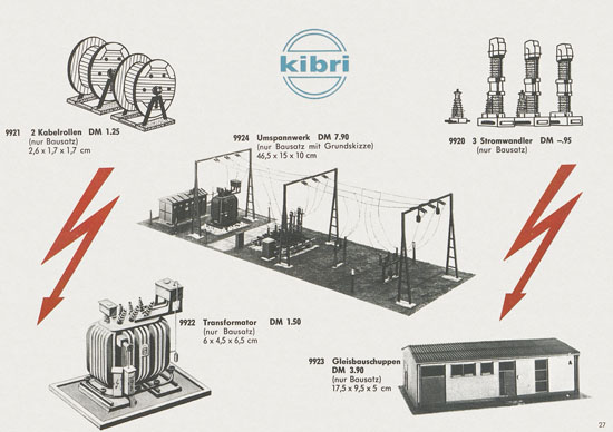 Kibri Katalog Modellbahn-Zubehör Spur H0 1963