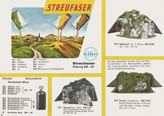 Kibri Katalog Modellbahn-Zubehör Spur H0 1963