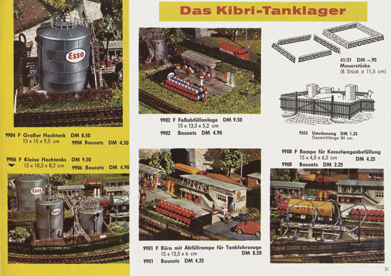 Kibri Katalog Modellbahn-Zubehör Spur H0 1963