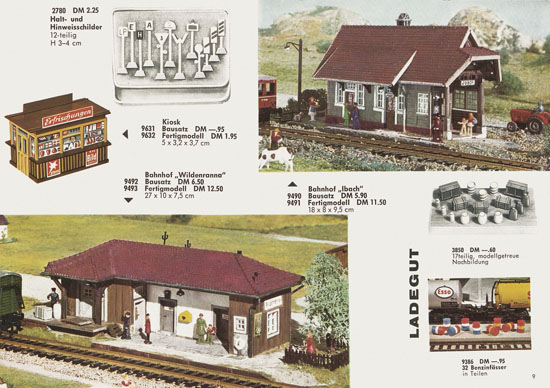 Kibri Katalog Modellbahn-Zubehör Spur H0 + N 1965