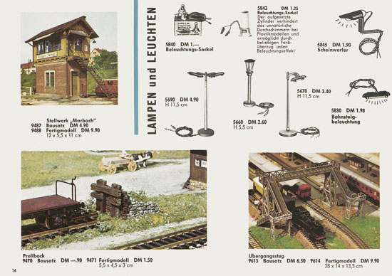 Kibri Katalog Modellbahn-Zubehör Spur H0 + N 1965