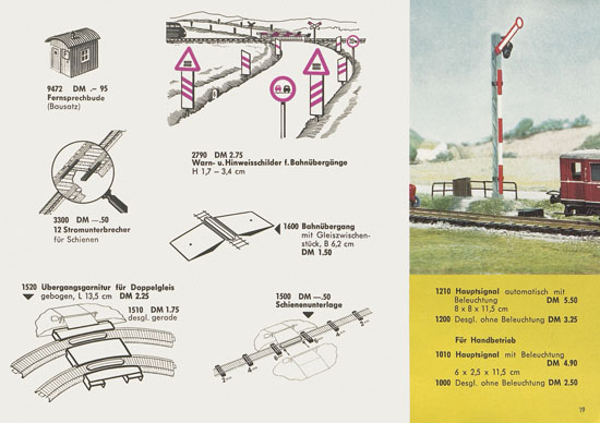 Kibri Katalog Modellbahn-Zubehör Spur H0 + N 1965