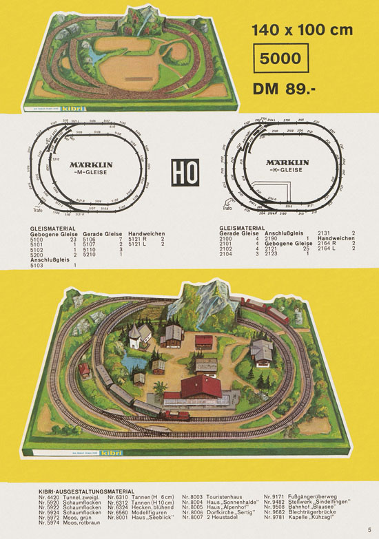 Kibri Katalog Modellbahn-Zubehör 1971-1972