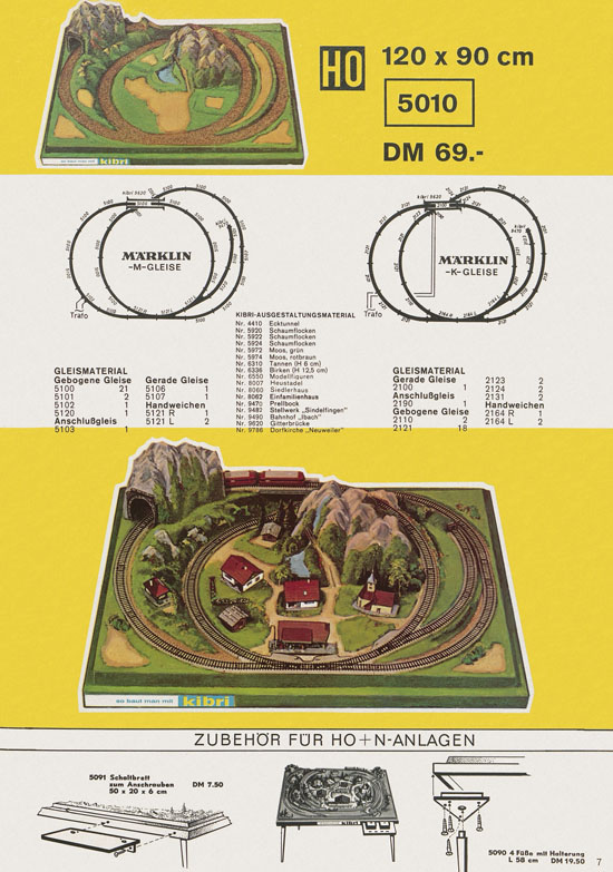 Kibri Katalog Modellbahn-Zubehör 1971-1972