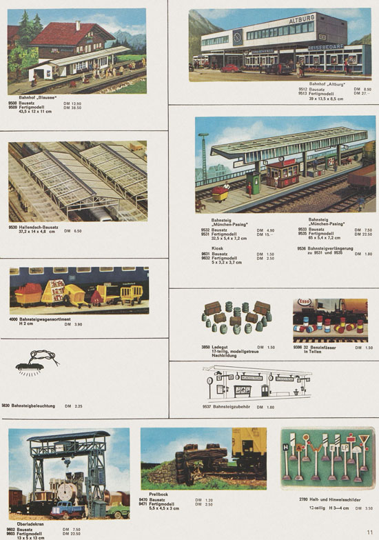 Kibri Katalog Modellbahn-Zubehör 1971-1972