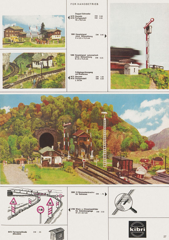 Kibri Katalog Modellbahn-Zubehör 1971-1972