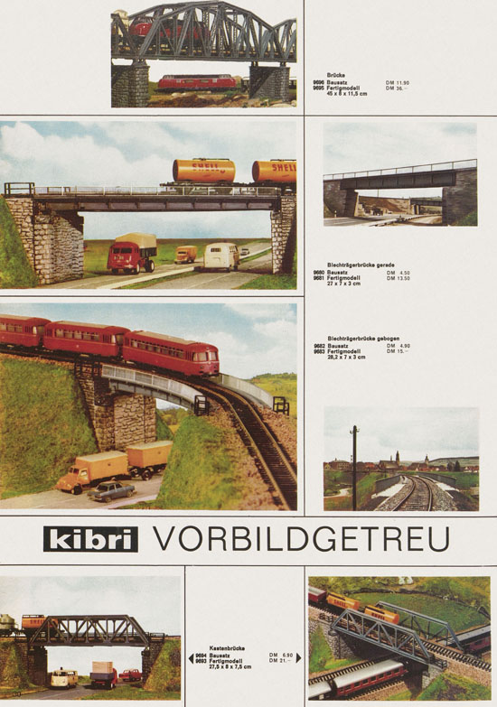 Kibri Katalog Modellbahn-Zubehör 1971-1972