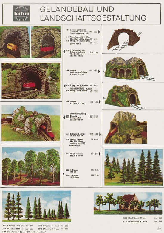 Kibri Katalog Modellbahn-Zubehör 1971-1972