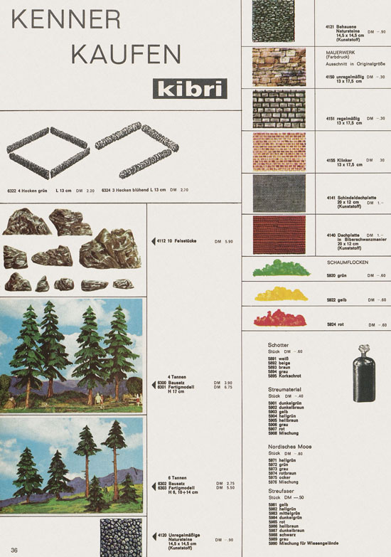 Kibri Katalog Modellbahn-Zubehör 1971-1972