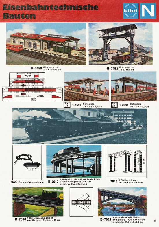 Kibri Modellbahn-Zubehör H0 + N Katalog 1974-1975