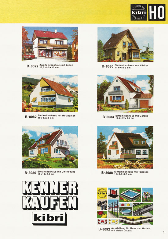 Kibri Modellbahn-Zubehör H0 + N Katalog 1974-1975