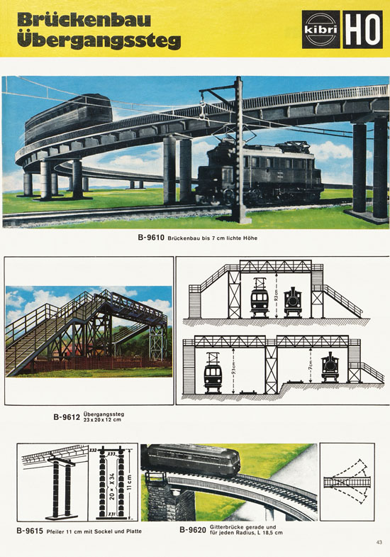 Kibri Modellbahn-Zubehör H0 + N Katalog 1974-1975