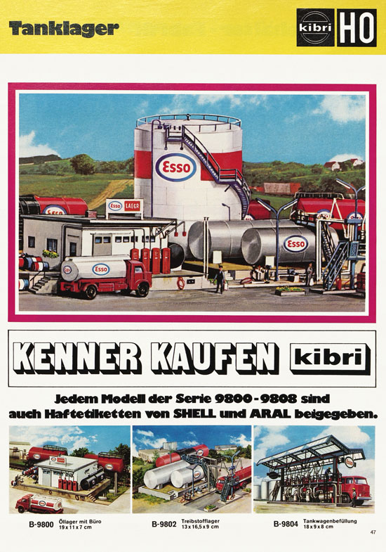 Kibri Modellbahn-Zubehör H0 + N Katalog 1974-1975