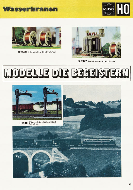 Kibri Modellbahn-Zubehör H0 + N Katalog 1974-1975