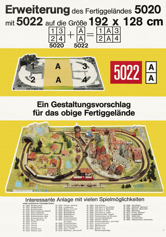 Kibri Modellbahn-Zubehör H0 + N Katalog 1975-1976