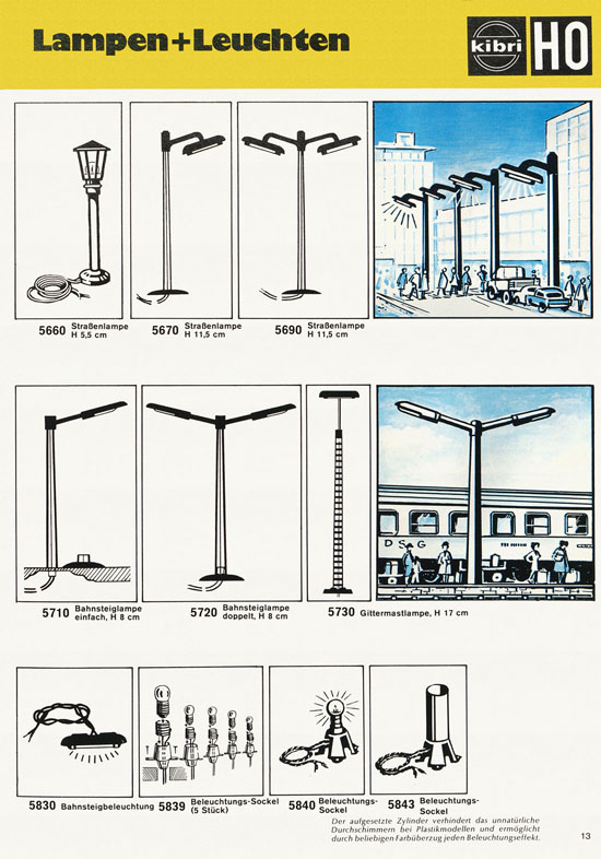 Kibri Modellbahn-Zubehör H0 + N Katalog 1975-1976