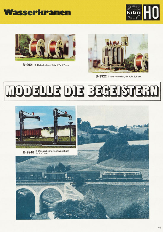 Kibri Modellbahn-Zubehör H0 + N Katalog 1975-1976