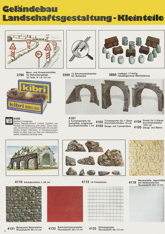 Kibri Katalog Modellbahn-Zubehör 1978-1979