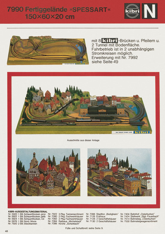 Kibri Katalog Modellbahn-Zubehör 1978-1979