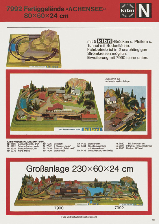 Kibri Katalog Modellbahn-Zubehör 1978-1979