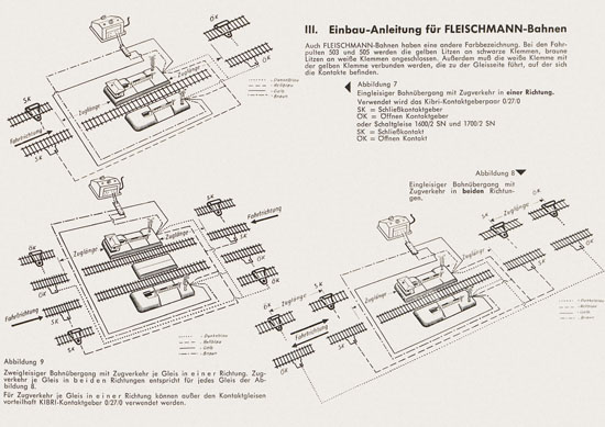 Kibri Prospekt Modellschranken Anleitung wohl 1955-1960