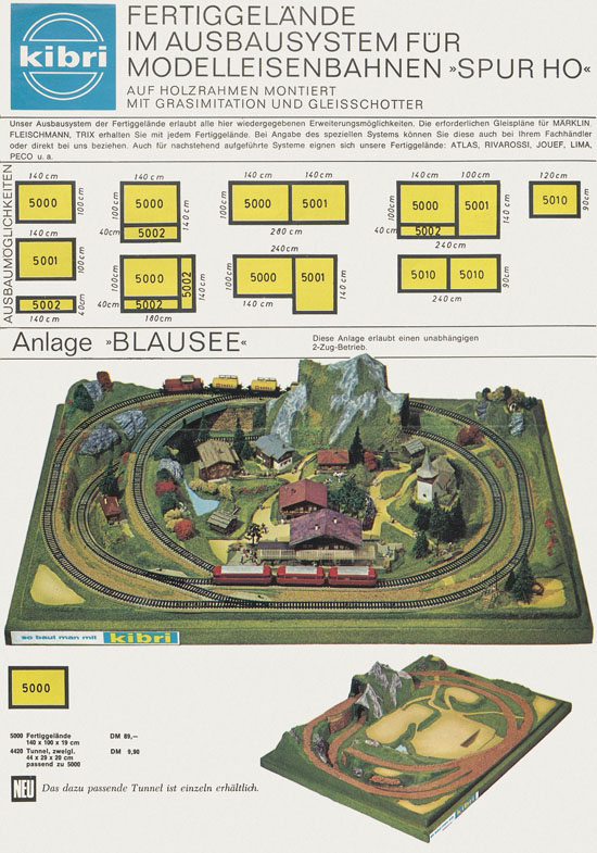 Kibri Prospekt Fertiggelände und Modelle 1970