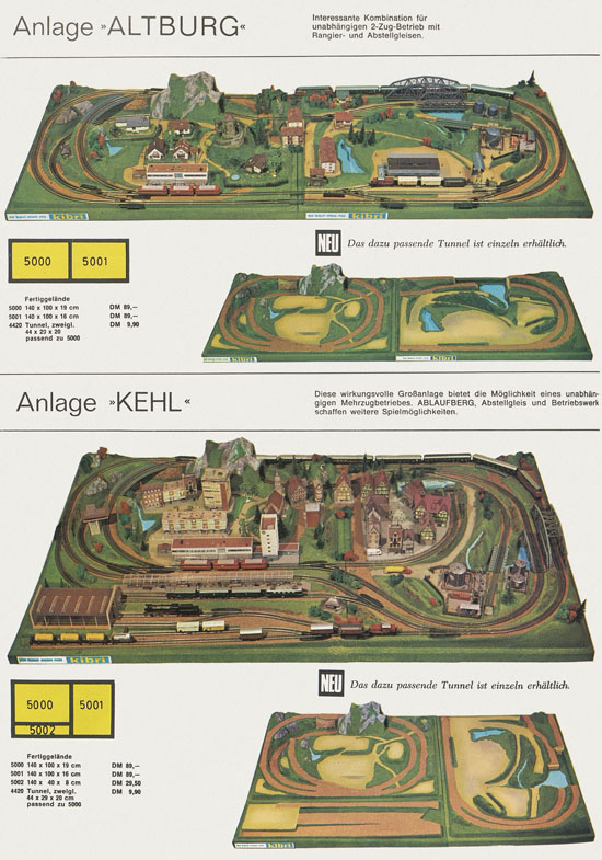 Kibri Prospekt Fertiggelände und Modelle 1970