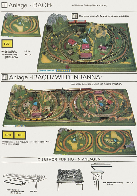 Kibri Prospekt Fertiggelände und Modelle 1970