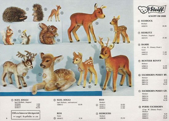 Seite 6 Margarete Steiff Katalog KAD 68 1968