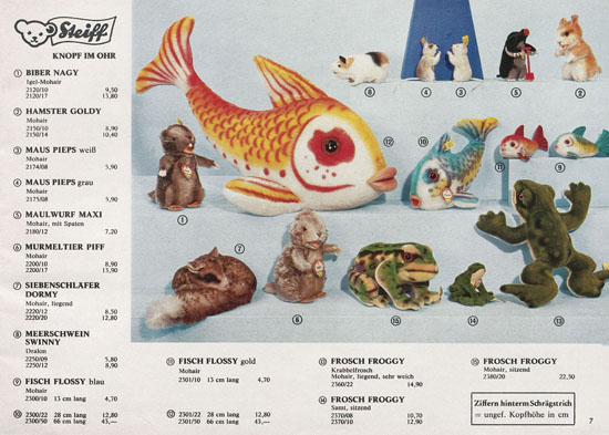 Seite 7 Margarete Steiff Katalog KAD 68 1968
