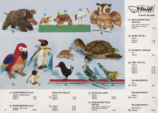 Seite 8 Margarete Steiff Katalog KAD 68 1968